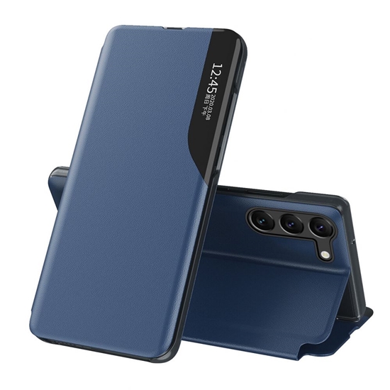 Изображение Hurtel Eco Leather View Case for Samsung A05s with flap - blue