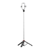 Изображение Selfie stick Hurtel Selfie stick WC13YDS teleskopowy tripod 1.3m z podwójn lamp i uchwytem na telefon - czarny