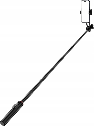 Attēls no Selfie stick Hurtel Selfie stick WC1Y2S teleskopowy tripod 1.3m ze stopu aluminium z uchwytem na telefon - czarny