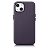 Изображение iCarer iCarer Case Leather Cover Case for iPhone 14 Dark Purple (WMI14220705-DP) (MagSafe Compatible)