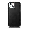 Изображение iCarer iCarer Leather Oil Wax case covered with natural leather for iPhone 14 Plus black (WMI14220719-BK)