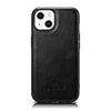 Изображение iCarer iCarer Leather Oil Wax case covered with natural leather for iPhone 14 Plus black (WMI14220719-BK)