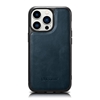 Изображение iCarer iCarer Leather Oil Wax case covered with natural leather for iPhone 14 Pro blue (WMI14220718-BU)