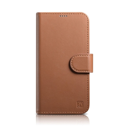Picture of iCarer iCarer Wallet Case 2in1 iPhone 14 Pro Leather Flip Case Anti-RFID brown (WMI14220726-BN)
