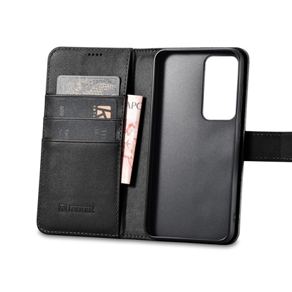 Picture of iCarer iCarer Wallet Case for Samsung Galaxy S23+ leather case wallet black