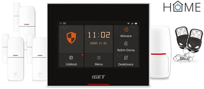 Picture of iGET HOME X5 Advanced - Domovní Wi-Fi smart alarm s LCD, kompletní set, podpora Tuya