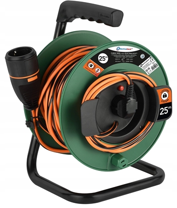 Picture of Ilgiklis rite ELECTRALINE, 1 lizd., 25 m, su iz., 3 x 1,0, H05VV-F, 16A, kistukinis lizdas su uzrakt