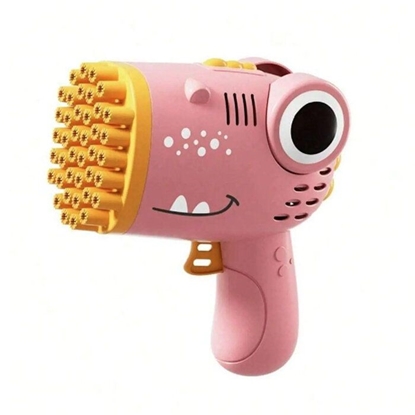 Picture of iLike Bubble Gun 40 hole Soap Bubble Gun with bottle holder for Indoor Kids Party & Outdoor Games