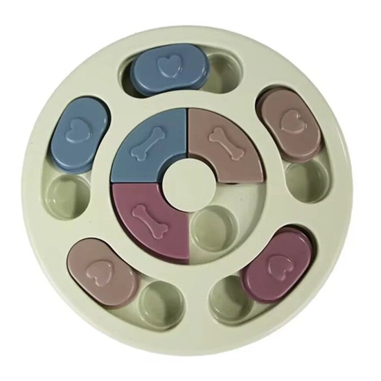 Picture of iLike Dog Treat Puzzle Feeder diam.24cm Interactive Slow-Eating Toy Training Game Multicolor
