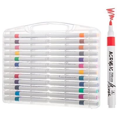 Picture of iLike Marker Set 48 Colors Dual-Tip Professional Drawing Markers Multicolor