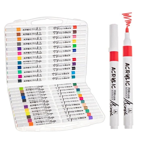 Picture of iLike Marker Set 60 Colors Dual-Tip Professional Drawing Markers Multicolor