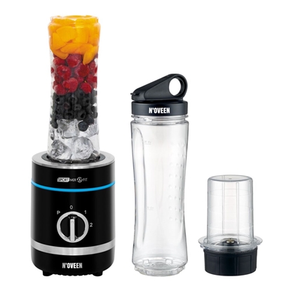 Picture of iLike SB1000 Sport Blender 300W Ice Crushing + Pulse Grinder & 2x600ml Bottles LED BPA-Free Black