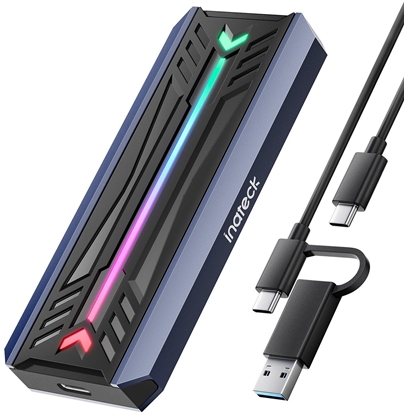 Picture of Inateck SSD Gehäuse RGB M.2 NVMe SATA USB 3.2