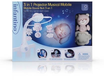 Изображение Infantino Muzyczna karuzelka 3w1 pudrowy ró B-kids