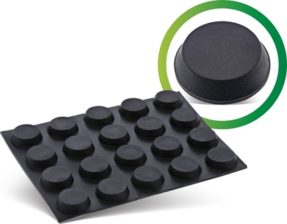Изображение InLine ® Rubber pads 20pcs Pack black, flat shape 1,2cm