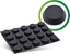 Picture of InLine ® Rubber pads 20pcs Pack black, flat shape 1,2cm