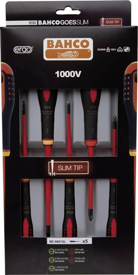 Picture of Bahco Zestaw wkrtaków izolowanych ERGO slim 5 vnt - PH1/2; SL3,0/4,0/5,5 - 1000V VDE