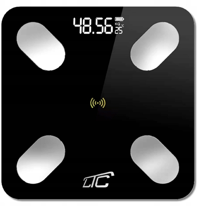 Изображение Inteligentna waga azienkowa FITNESS analityczna LTC, bluetooth, czarna