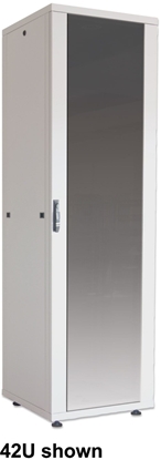 Изображение INTELLINET 18,3cm 19Zoll Serverschrank Basic Line 22 HE 1144x600x800mm HxBxT Flatpack Traglast 600kg grau