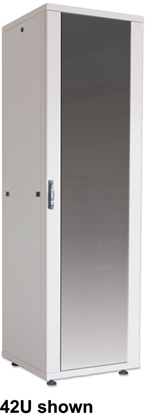 Изображение INTELLINET 48,3 cm 19 Zoll Netzwerkschrank Basic Line 42 HE 2033x600x800mm HxBxT Flatpack Traglast 600kg grau