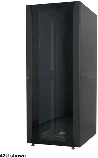 Изображение INTELLINET 48,3 cm 19 Zoll Netzwerkschrank Premium Line 32 HE 1589x600x800mm HxBxT Flatpack Traglast 2000kg schwarz