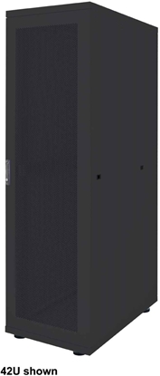 Изображение INTELLINET 48,3 cm 19 Zoll Serverschrank Basic Line 42 HE 2033x600x1000mm HxBxT Flatpack Traglast 600kg schwarz