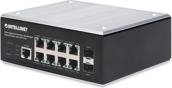 Picture of Intellinet 508278 tīkla pārslēgs Vadīts L2+/L3 Gigabit Ethernet (10/100/1000) Power over Ethernet (PoE) Melns