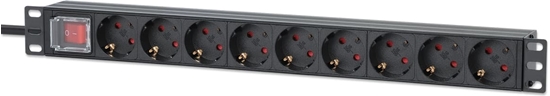 Picture of Intellinet 715133 energosadales vienība, PDU 9 Maiņstrāvas izvade (-s) 1U Melns