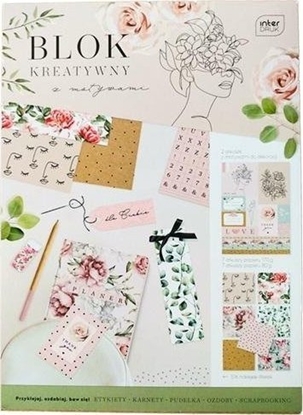 Attēls no Interdruk Blok kreatywny z naklejkami A4/14K 80/170G Garden