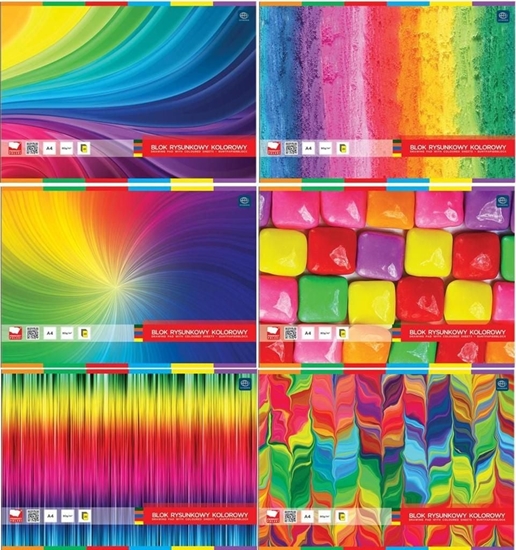 Picture of Interdruk Blok rysunkowy A4 20k kolorowy 10szt.