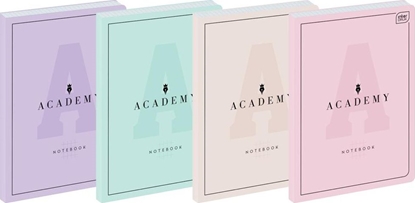 Picture of Interdruk Brulion B5/128K kratka Academy Pastel (5szt)
