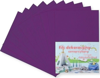Attēls no Interdruk Filc A4 samoprzylepny fioletowy 20x30cm 10szt