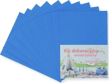 Изображение Interdruk Filc A4 samoprzylepny niebieski 20x30cm 10szt