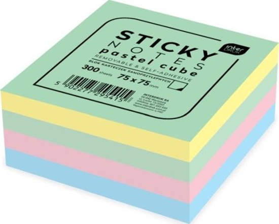 Picture of Interdruk Karteczki samoprzylepne Pastel 75x75mm 300K