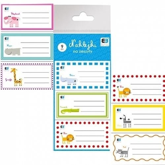 Picture of Interdruk Naklejki na zeszyty B&B Kids 9 naklejek