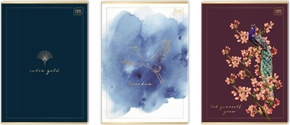 Attēls no Interdruk Zeszyt A4/80K kratka M Metalic Satin Gold (5szt)