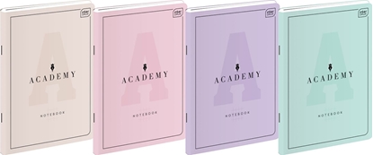 Picture of Interdruk Zeszyt A5 60k. INTERDRUK 90g Academy pastel, linia Interdruk