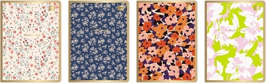 Picture of Interdruk Zeszyt A5/80K kratka Metallic Floral (10szt)