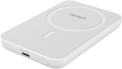 Picture of Iorin baterija 5000 mAh DELTACO, bevielis krovimas, PD 20 W,magnetas,baltas / PB-Q1006 / 1903253