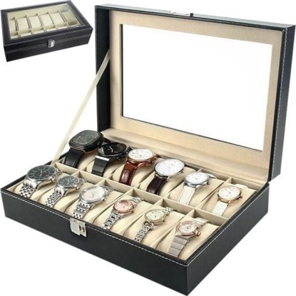 Picture of Iso Trade Organizer na zegarki 12 przegródek Etui Kuferek na bizuteri, bransoletki
