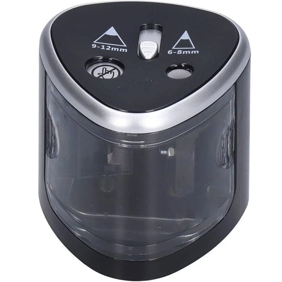 Picture of IVY Tenwin TW8005-3 Electric (6-8mm) pencil sharpener 2x AA battery powered with extra blade Black