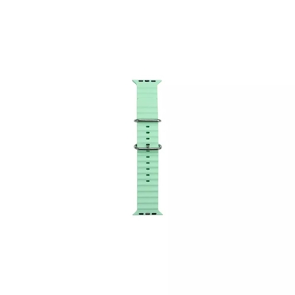 Attēls no iWear S1 Grooved Soft Silicone 20mm strap for Apple Watch 49mm / 45mm / 44mm / 42mm Light Green