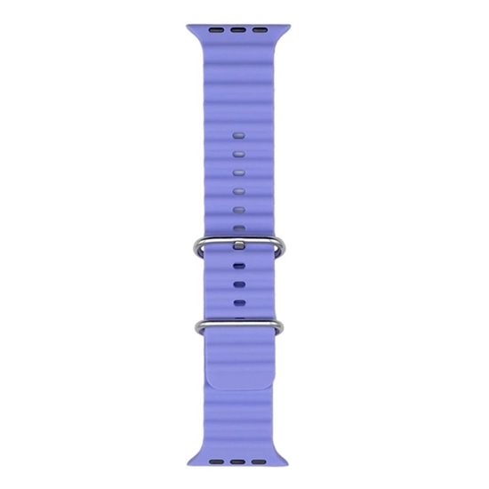 Picture of iWear S1 Grooved Soft Silicone 20mm strap for Apple Watch 49mm / 45mm / 44mm / 42mm Lilac