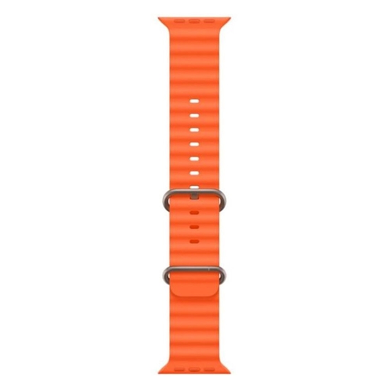 Picture of iWear S1 Grooved Soft Silicone 20mm strap for Apple Watch 49mm / 45mm / 44mm / 42mm Orange