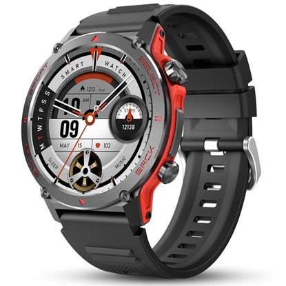 Attēls no iWear Z136 Zinc Sport BT Call Smart Watch 1.43'' Amoled Display Heart Rate and Oxygen Monitor Black