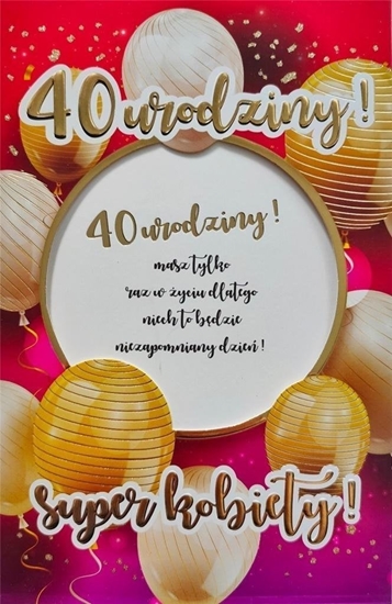 Picture of Yeku Karnet Urodziny 40 6K - 024