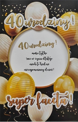 Picture of Yeku Karnet Urodziny 40 6K - 025