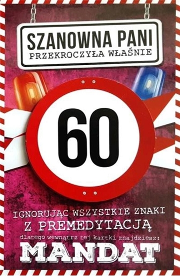 Picture of Yeku Karnet Urodziny 60 damskie JCX - 016