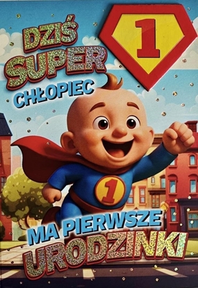 Picture of Yeku Karnet Urodziny roczek chopiec - Superbohater