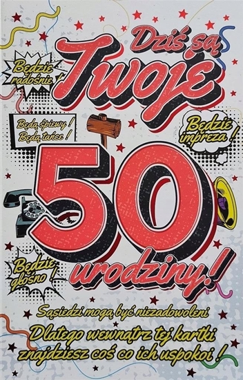 Picture of Yeku Karnet Urodzinowy z zawieszk 50